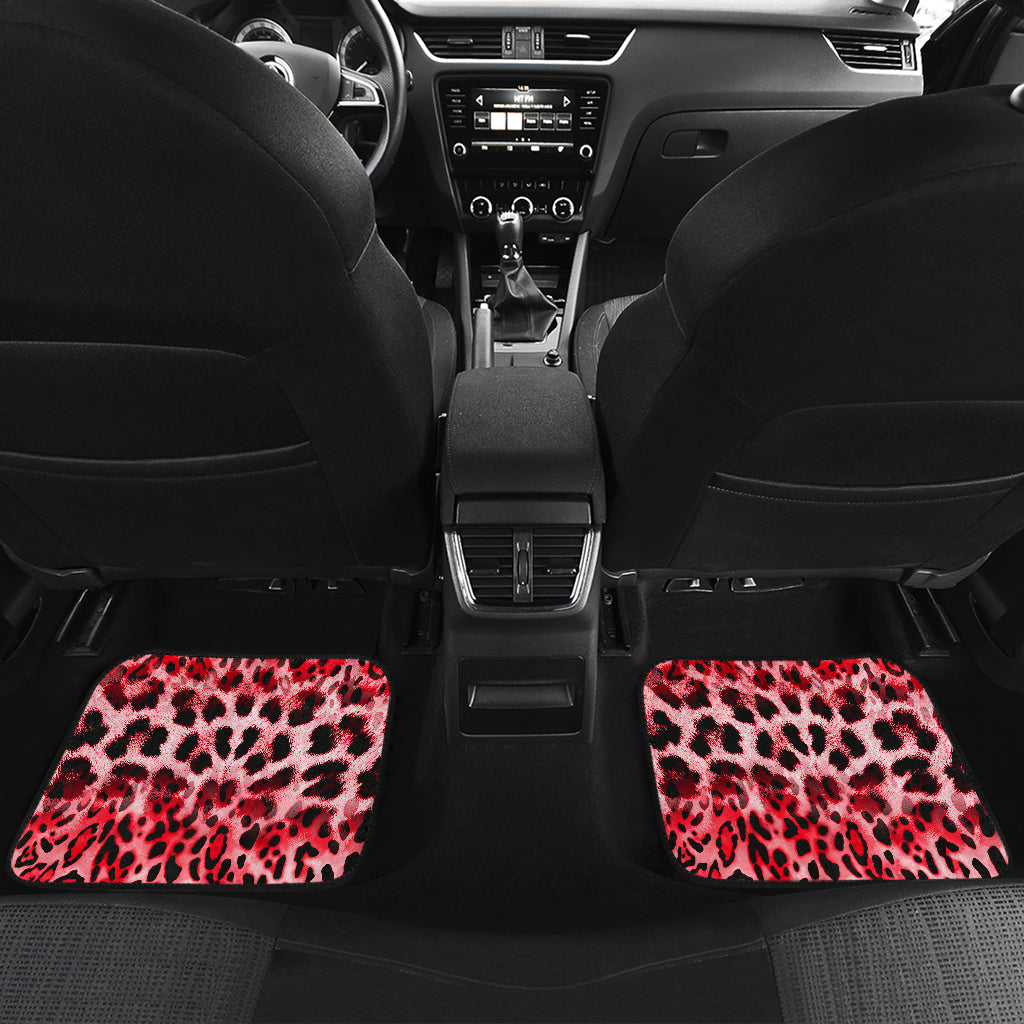 Pink Leopard Print Car Floor Mats