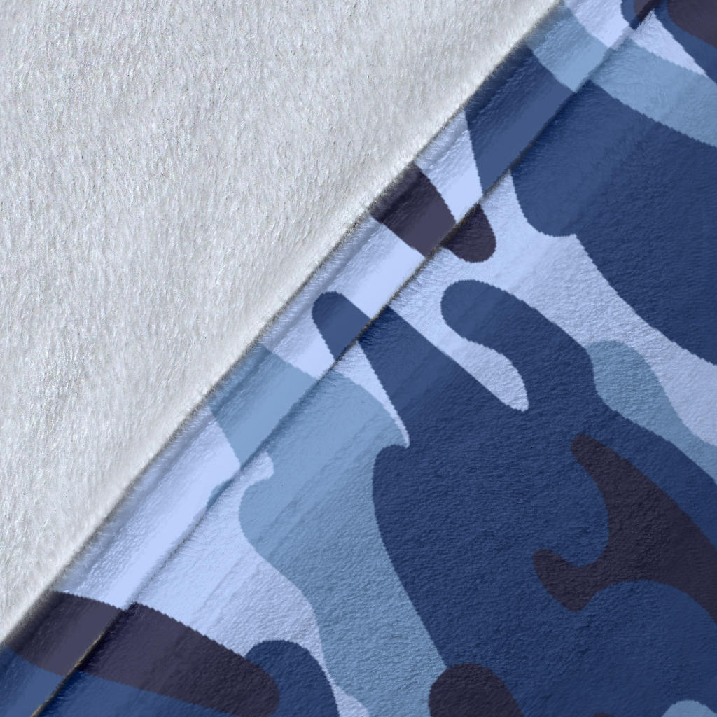 Blue Camouflage Blanket