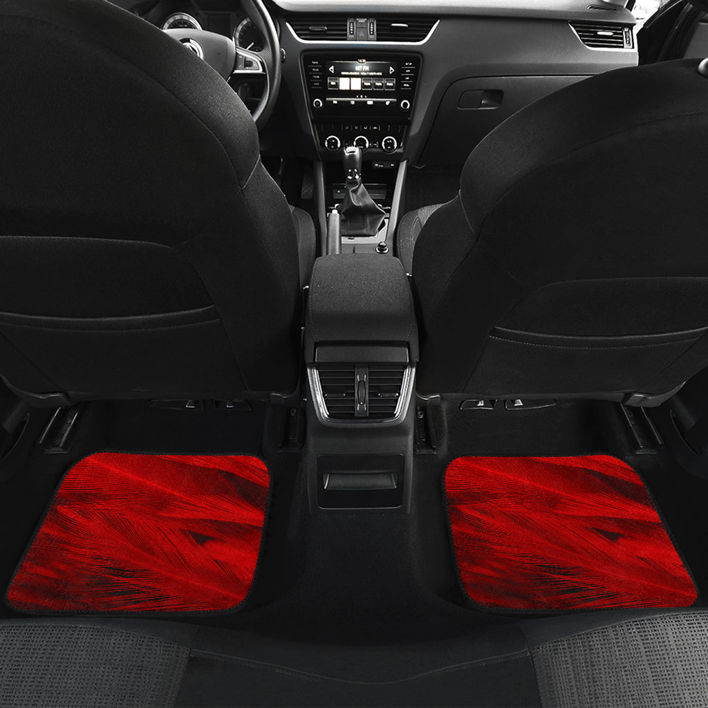 Red Feathers Car Floor Mats