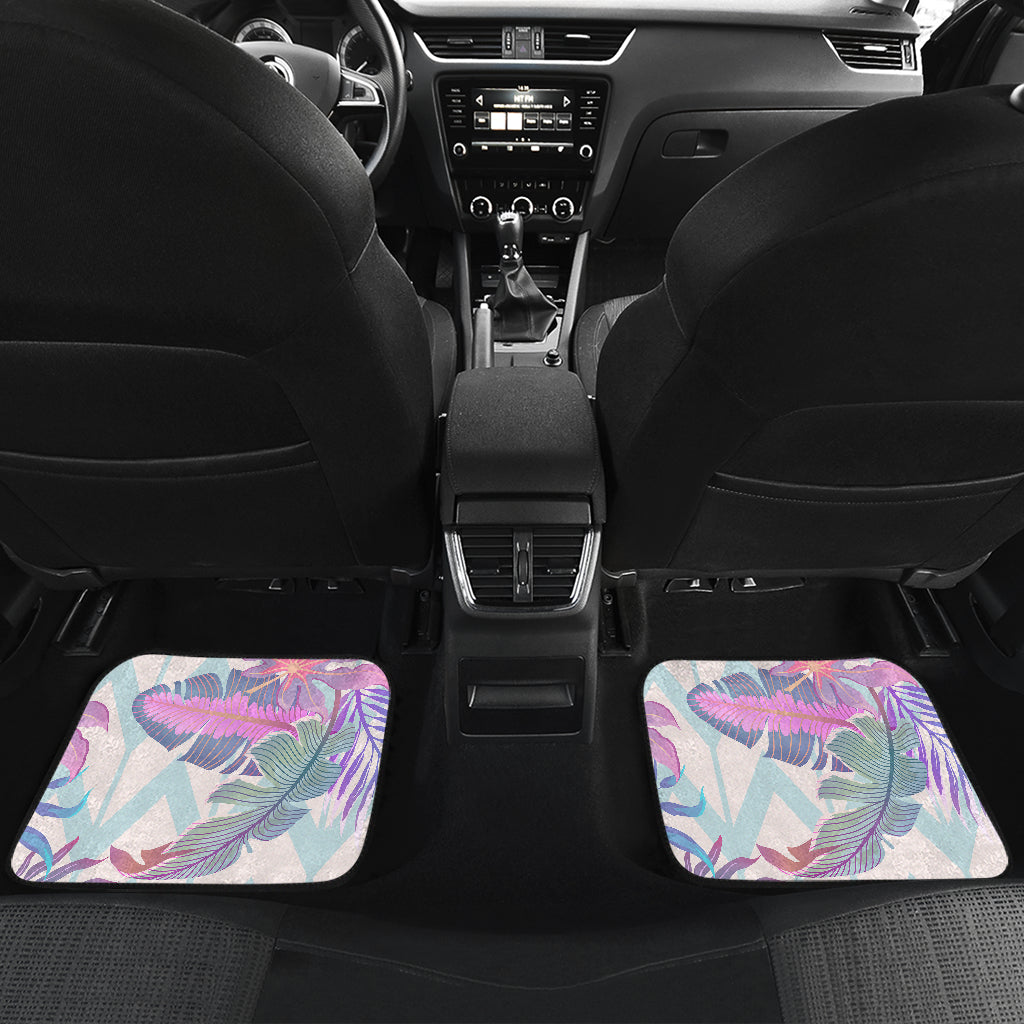 Pink Leaves Car Floor Mats