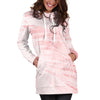 Pink Feathers Womens Hoodie Dress
