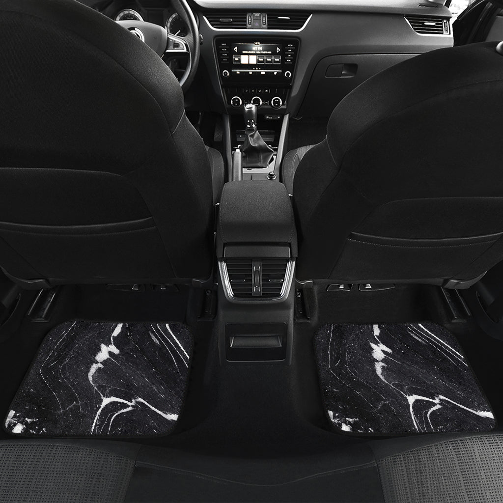 Black & White Swirls Car Floor Mats