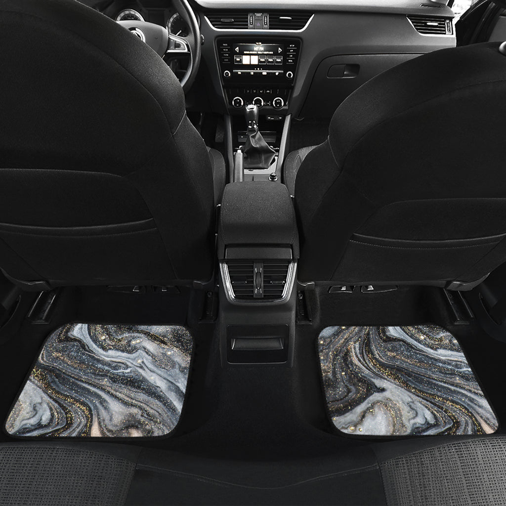 Gold Marble Print Car Floor Mats