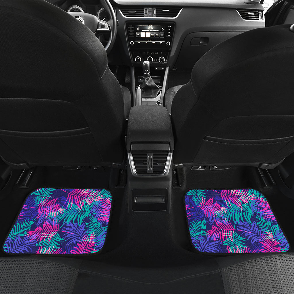 Blue Pink Plants Car Floor Mats