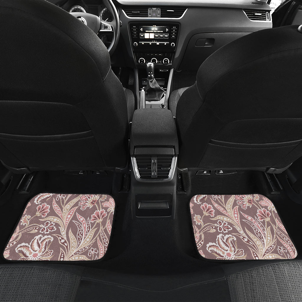 Elegant Floral Decor Car Floor Mats