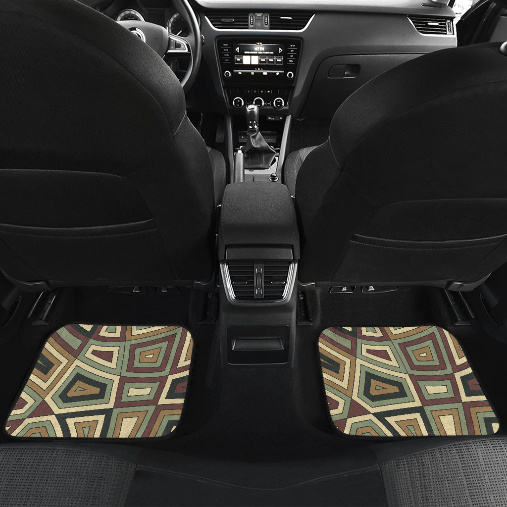 Beige Abstract Car Floor Mats