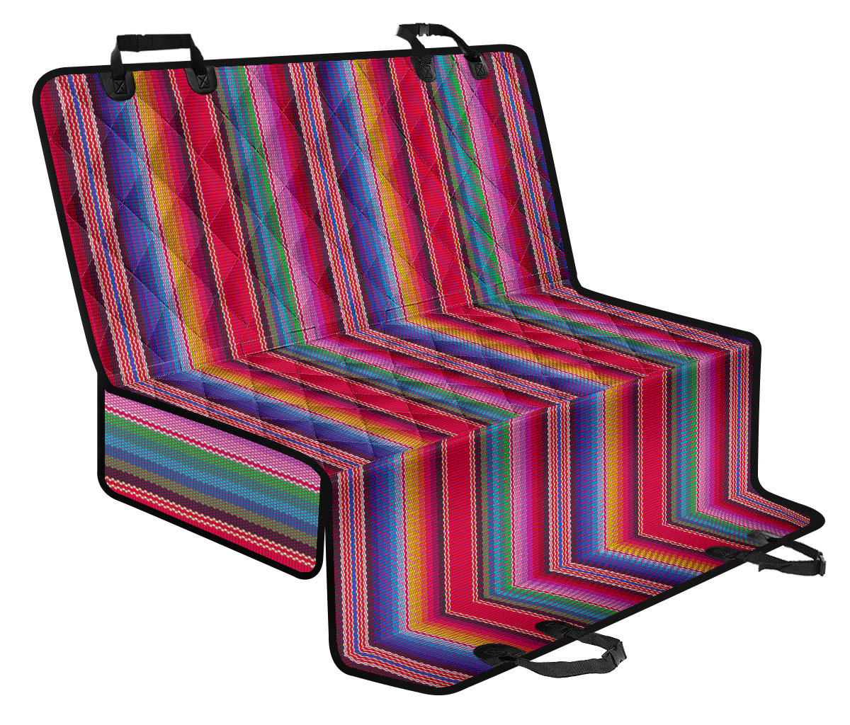 Colorful Rainbow Stripes Car Back Seat Pet Cover
