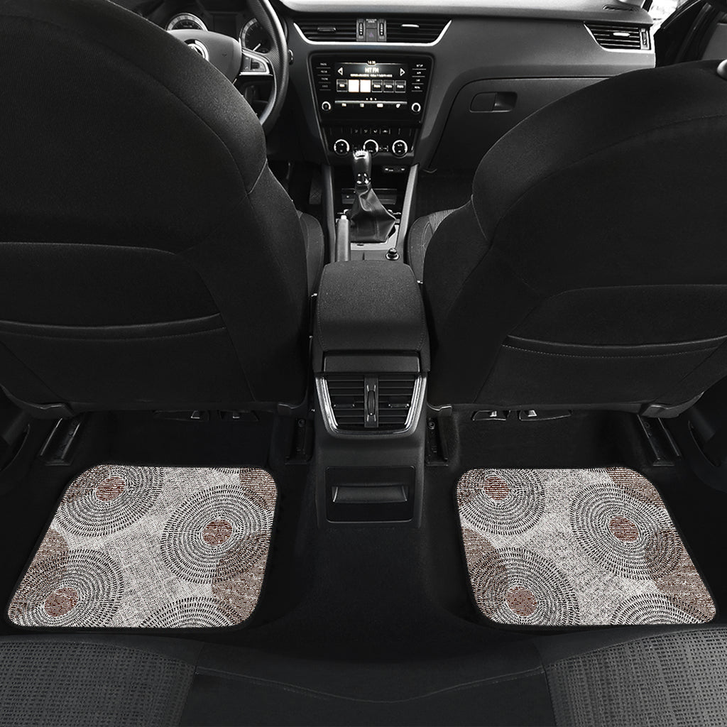 Grey Abstract Circles Car Floor Mats
