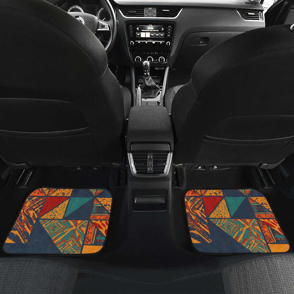 Orange Abstract Pattern Car Floor Mats