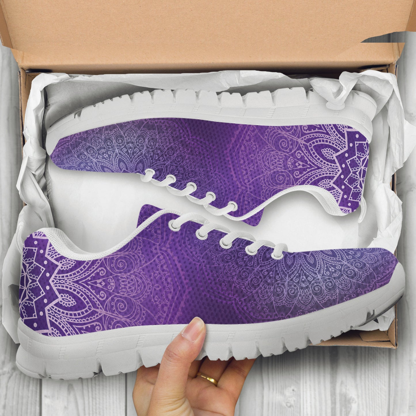 Purple Mandalas Sneakers
