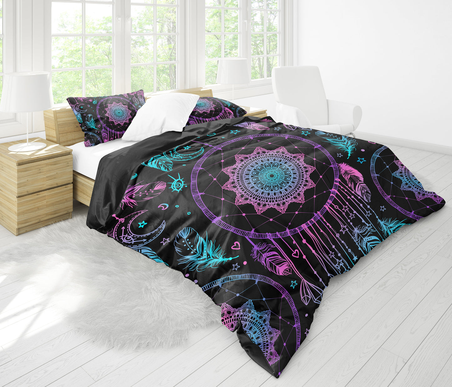 Pink & Purple Dream Catcher Bedding Set