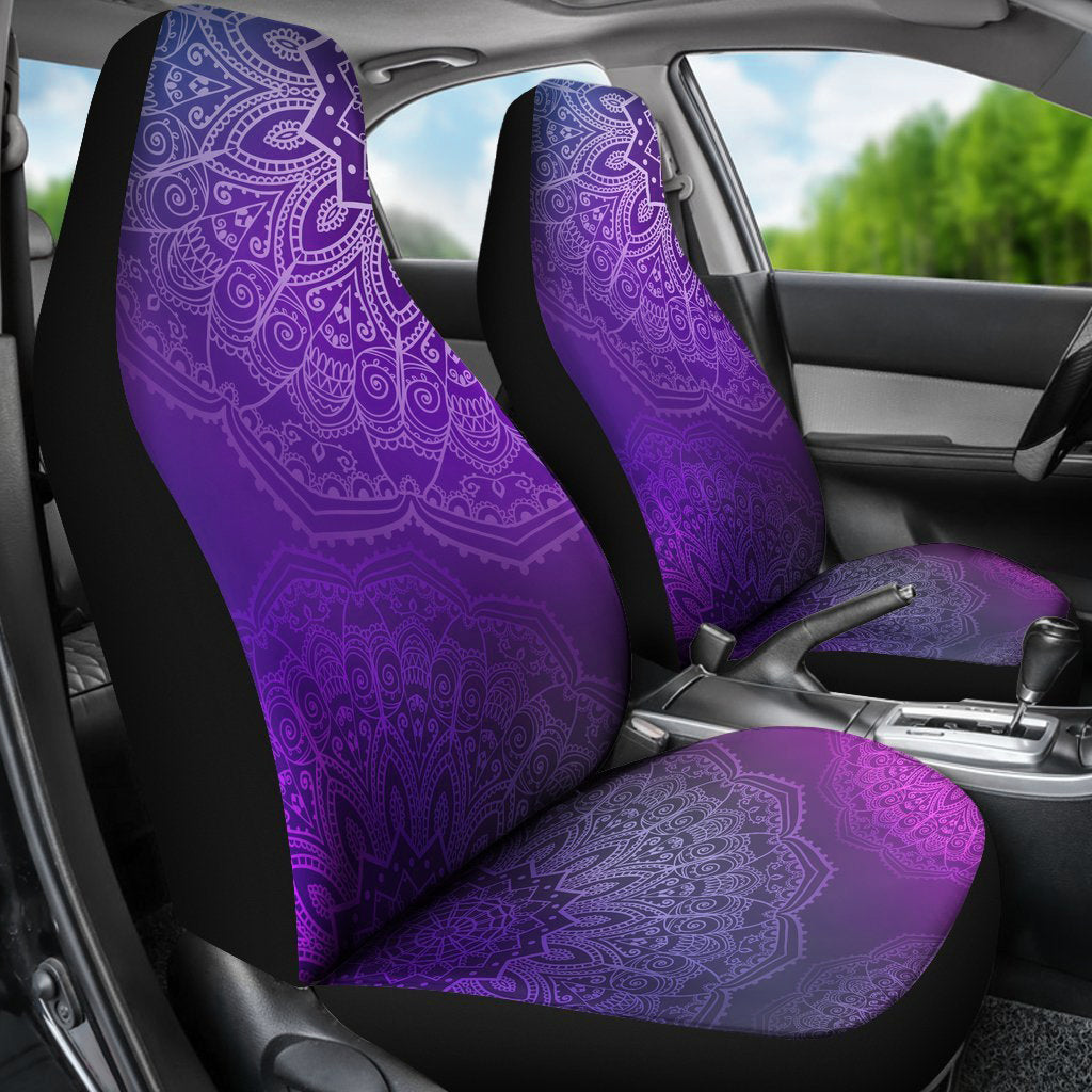 Purple Mandalas Car Seat Covers