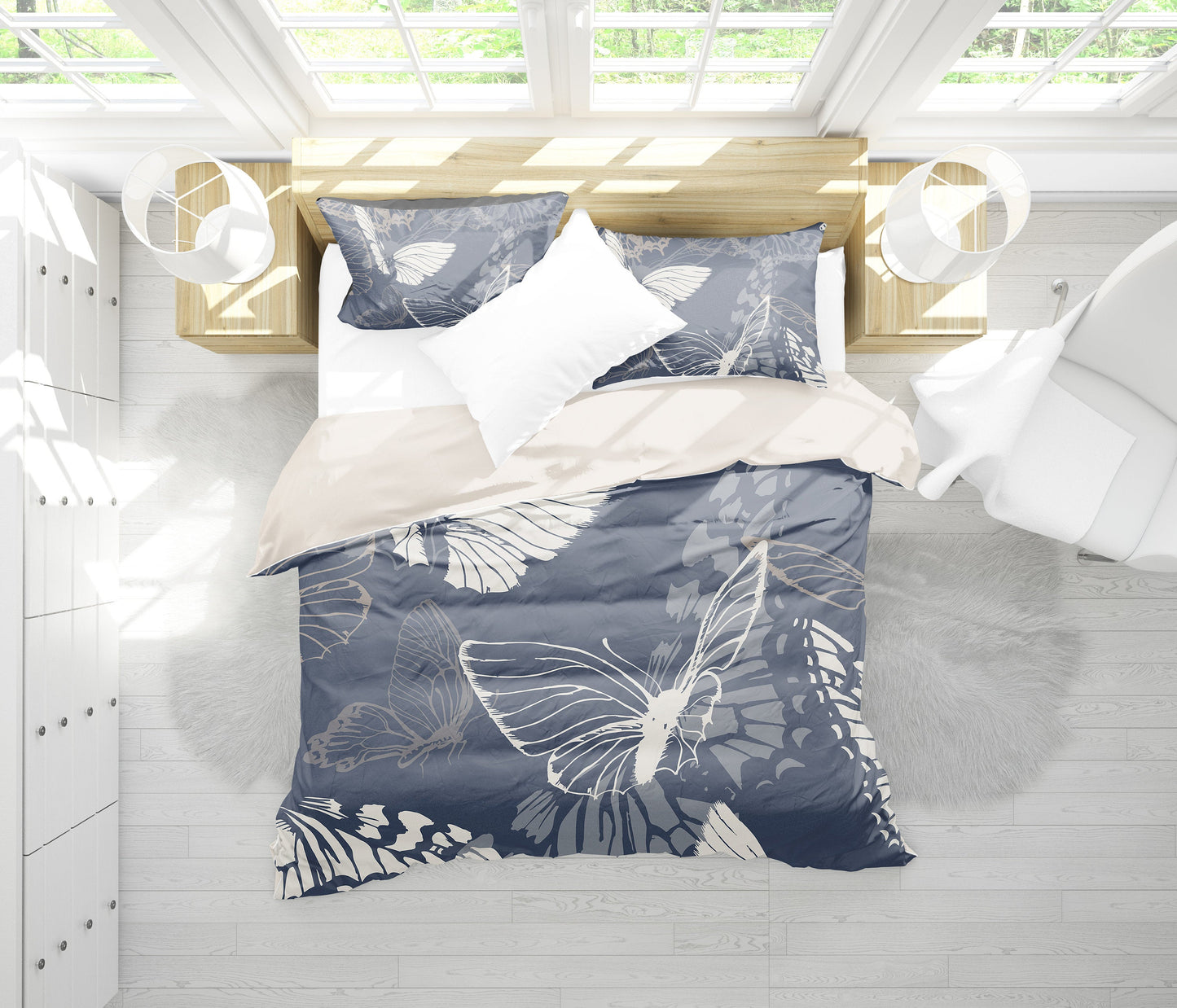 Abstract Butterflies Bedding Set
