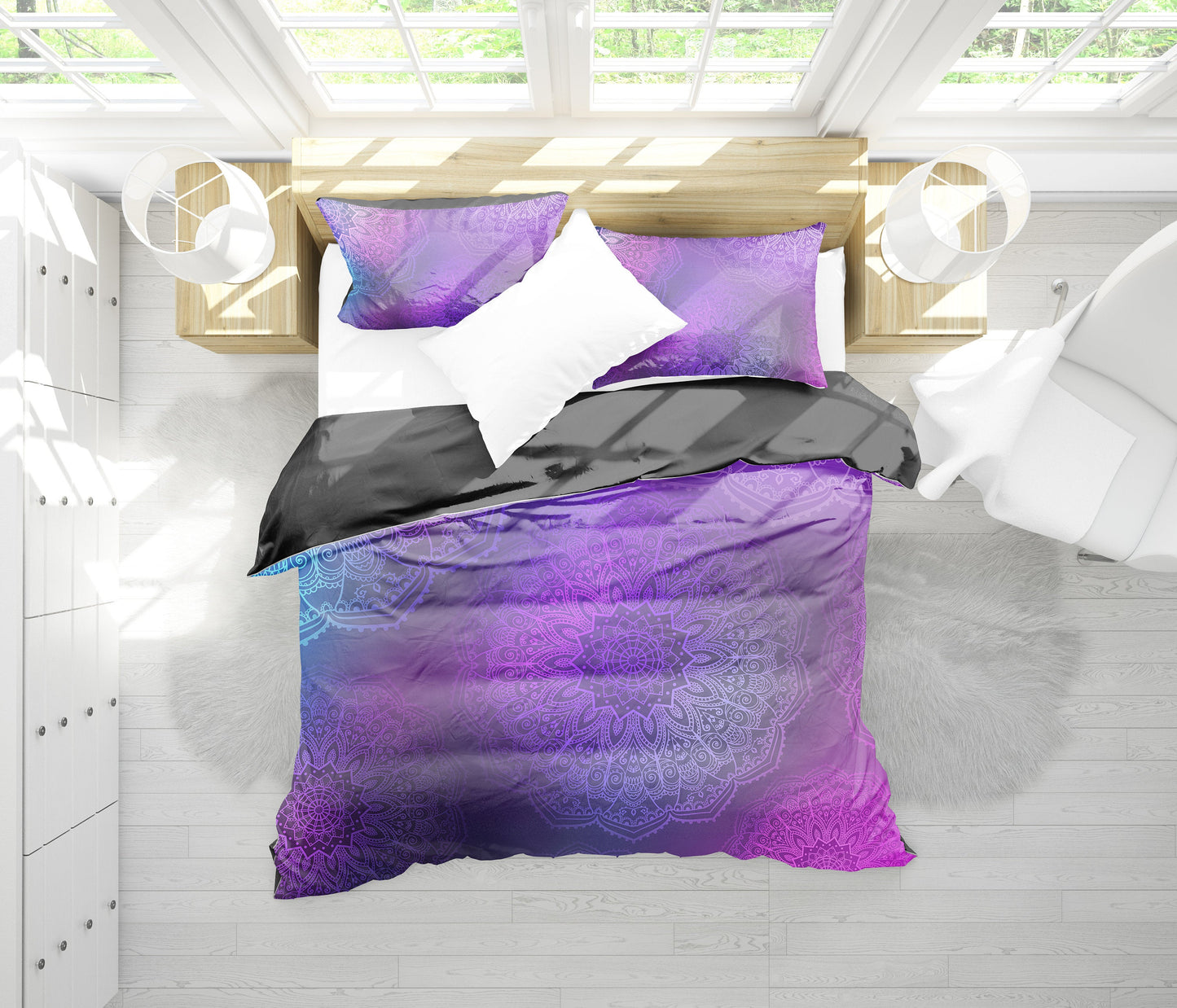 Purple Mandalas Bedding Set