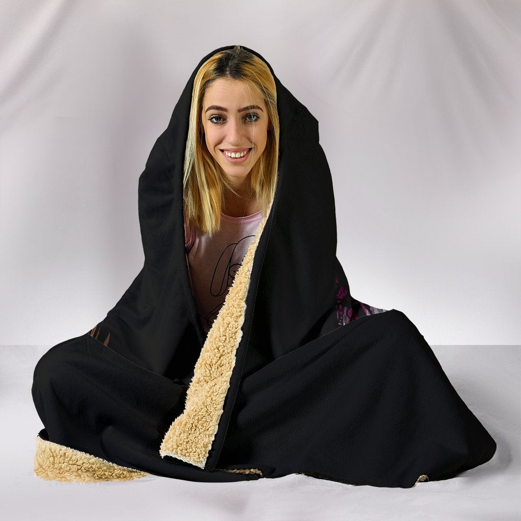 Colorful Tropical Skull Hooded Blanket