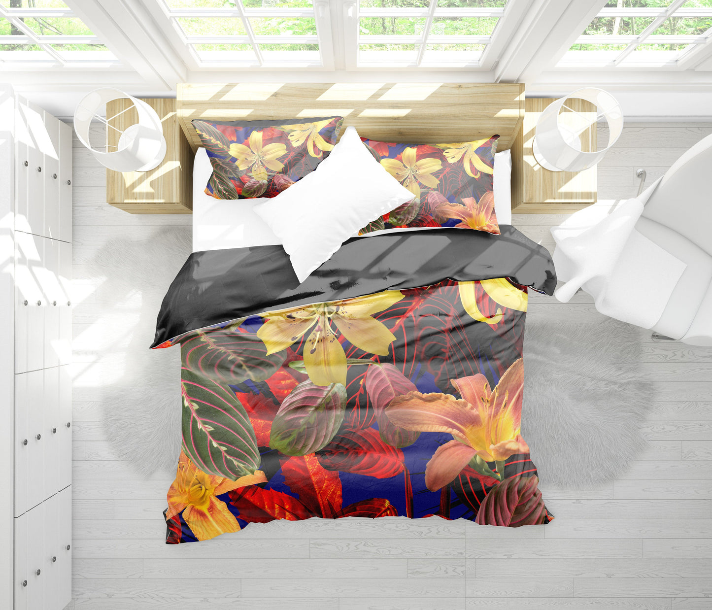 Colorful Flowers Bedding Set