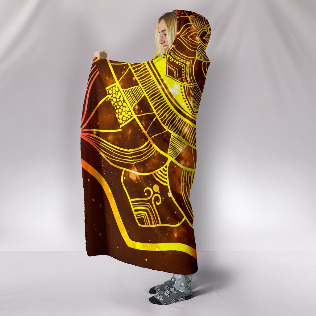 Gold Mandala Hooded Blanket