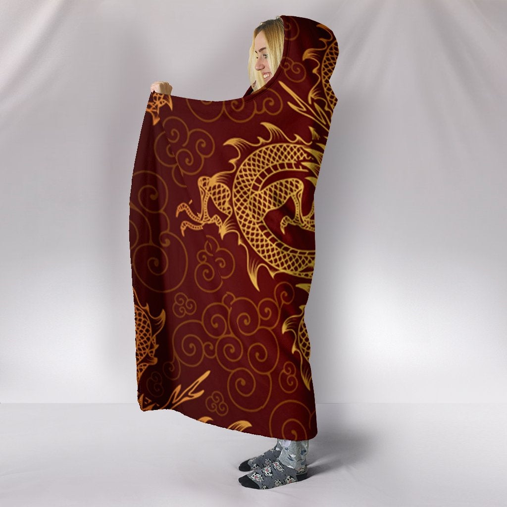 Red Dragon Hooded Blanket