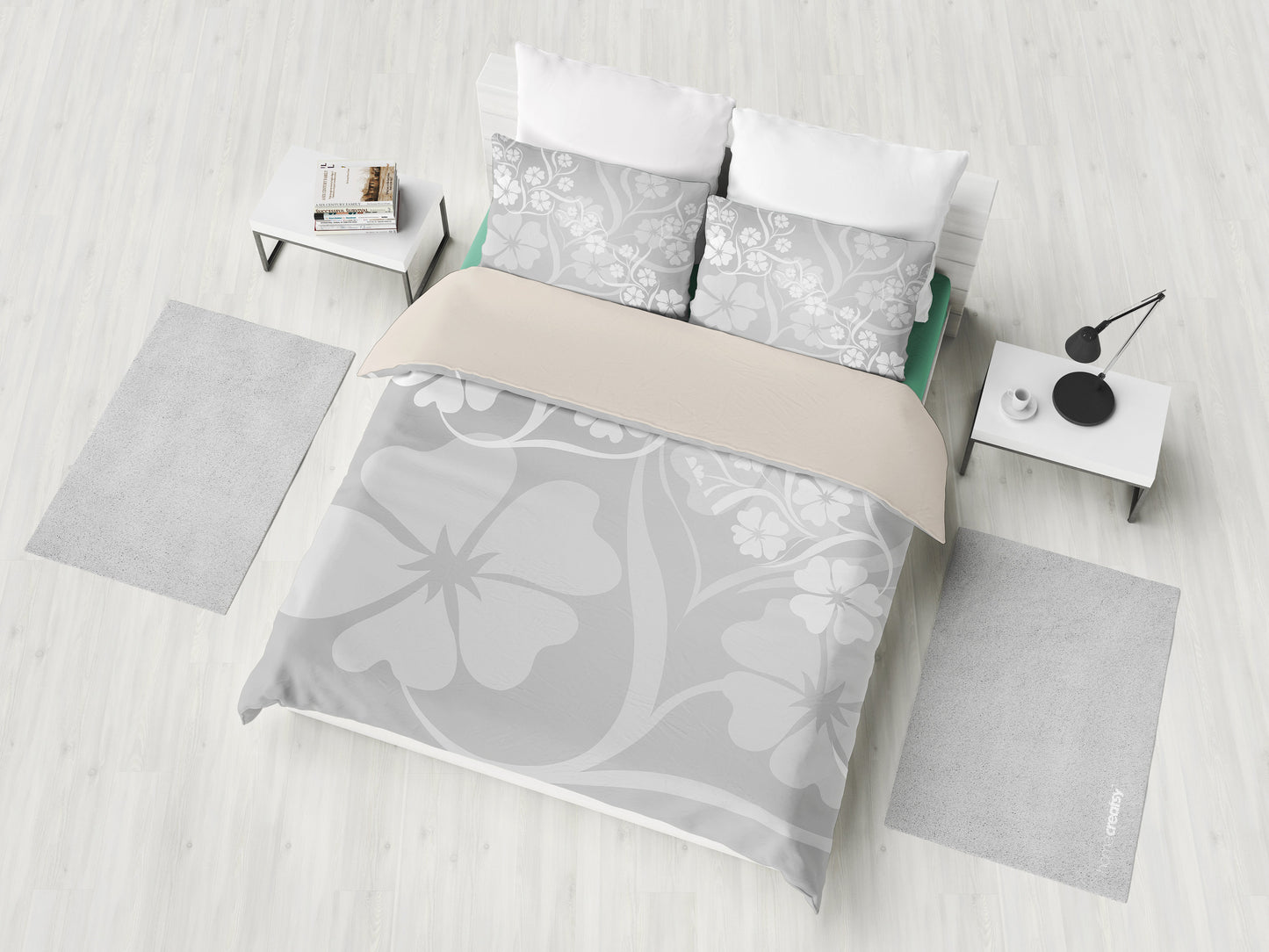 Ivory Flowers Bedding Set