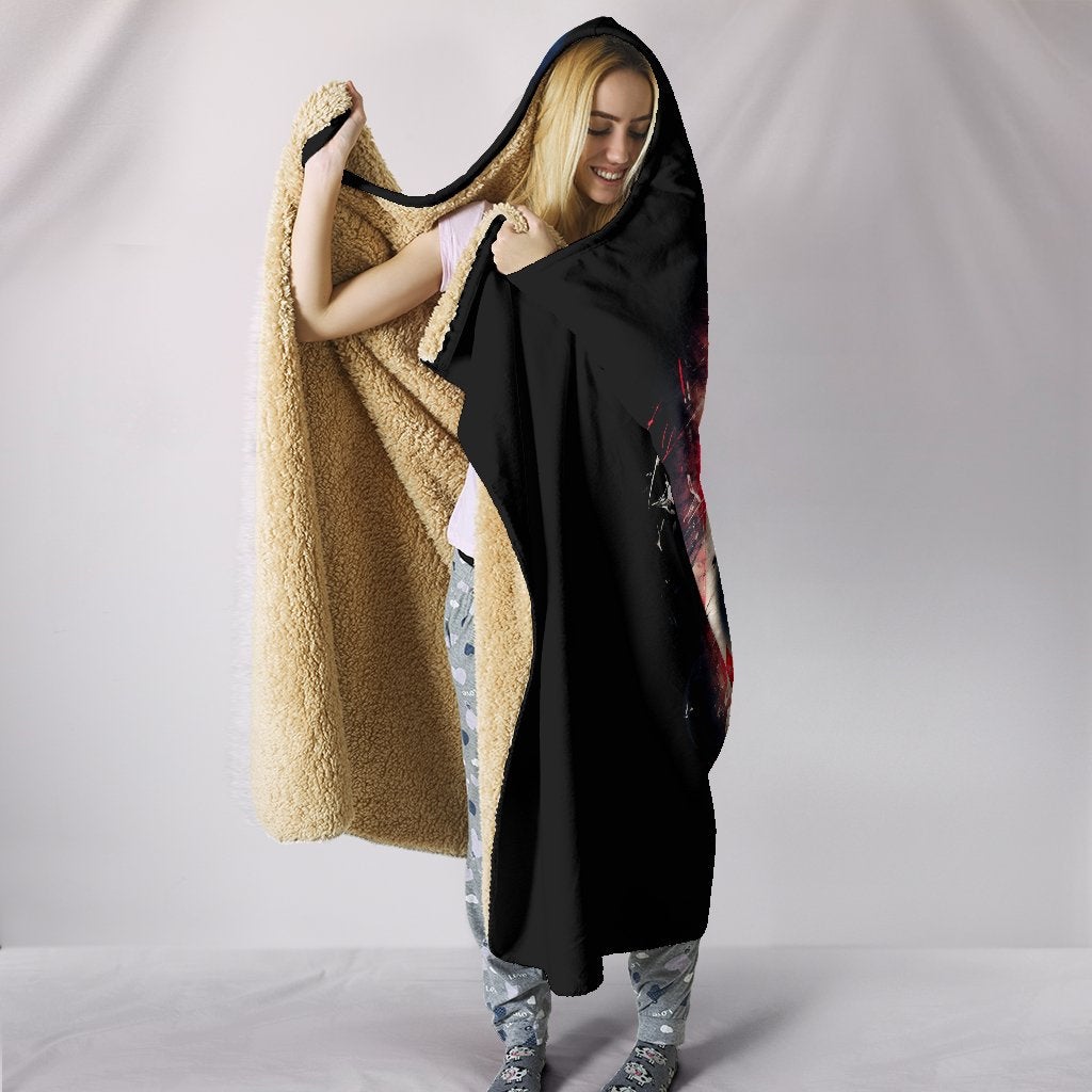 Colorful Abstract Skull Hooded Blanket