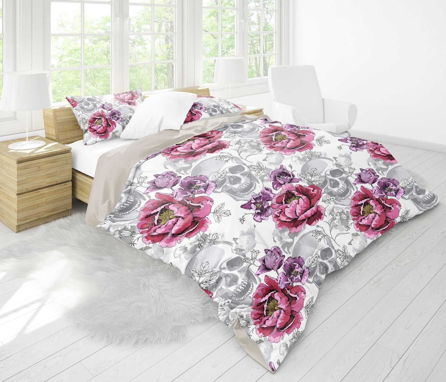 Skulls & Roses Bedding Set