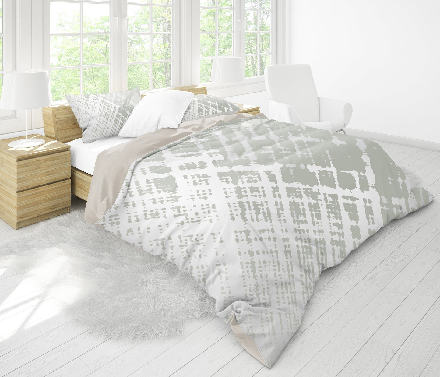Ivory Abstract Bedding