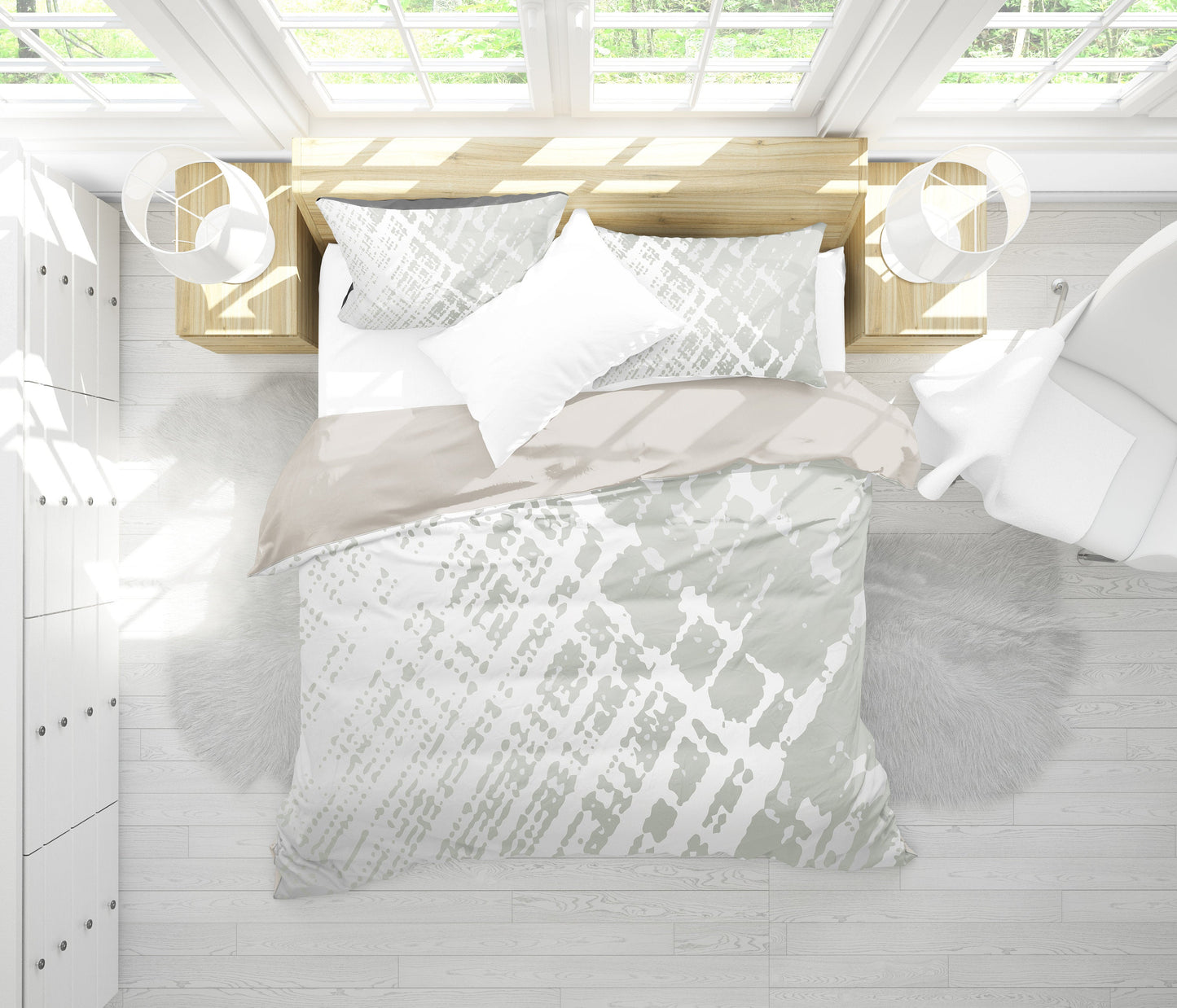 Ivory Abstract Bedding