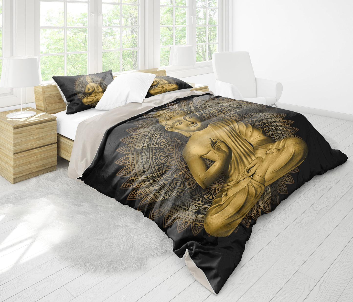Buddha Statue Bedding Set