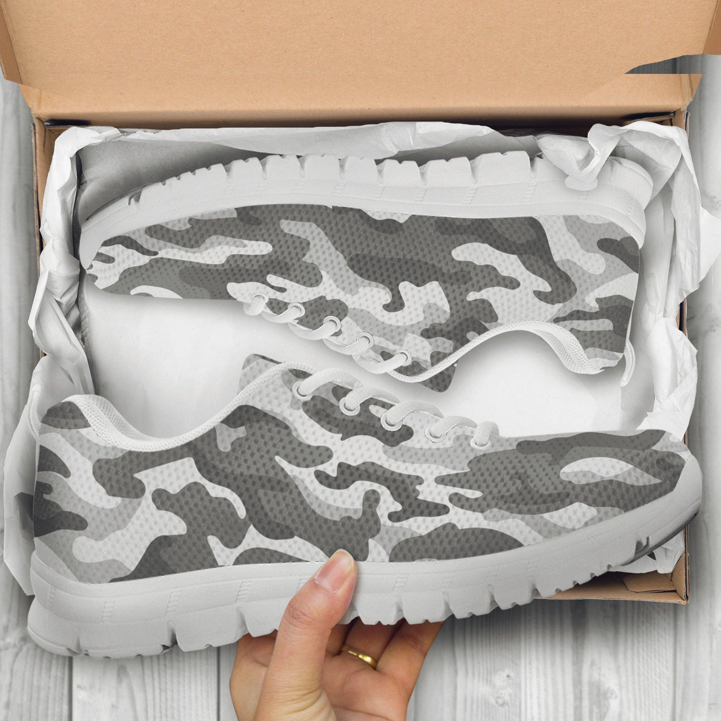 Grey Camouflage Sneakers