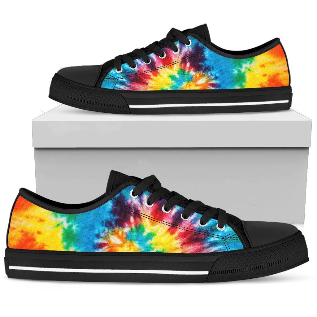 Colorful Tie Dye Abstract Art Shoes