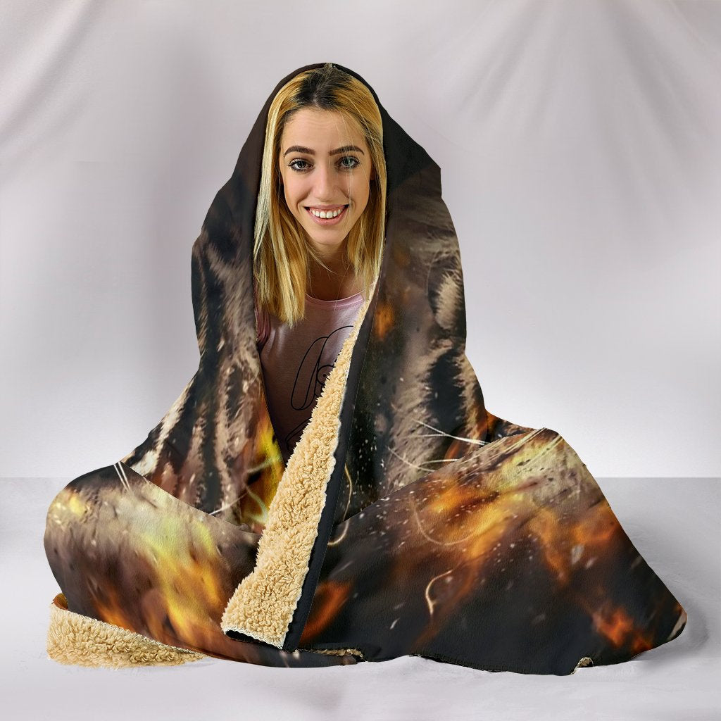 Roaring Tiger Hooded Blanket