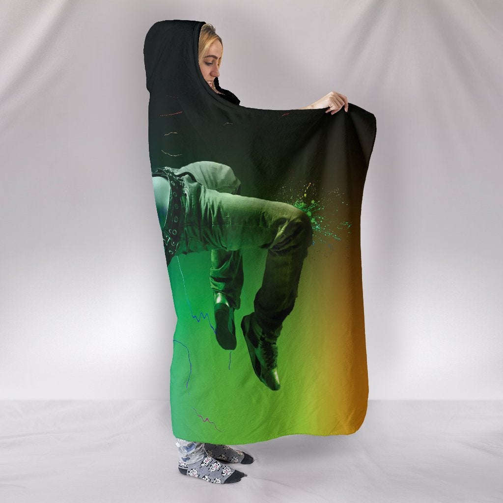 Colorful Dancing Girl Hooded Blanket