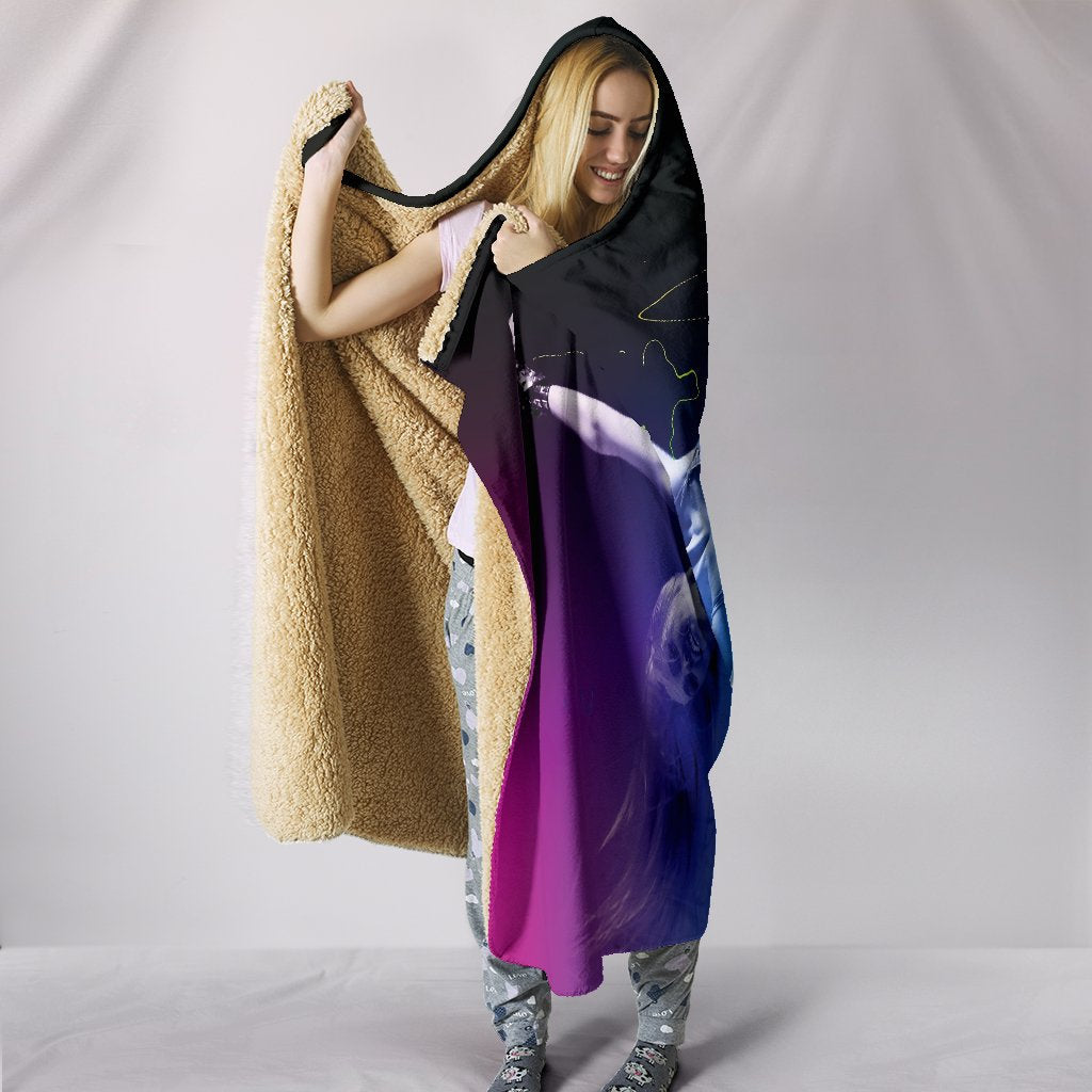 Colorful Dancing Girl Hooded Blanket