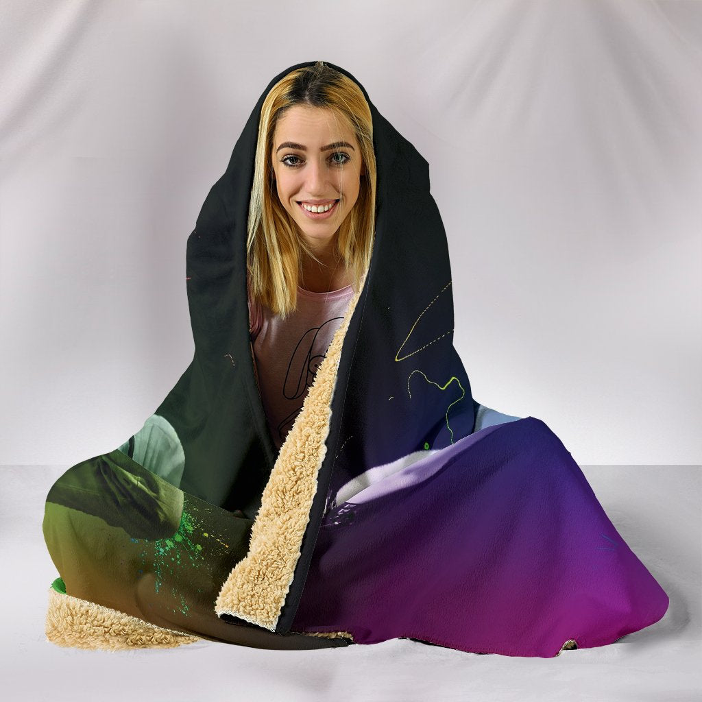 Colorful Dancing Girl Hooded Blanket