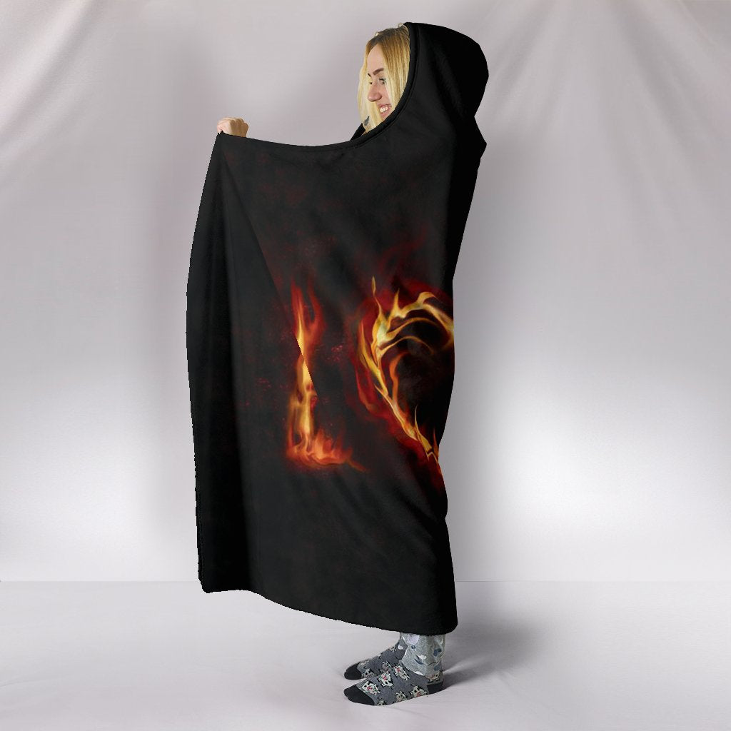 Burning Love Hooded Blanket