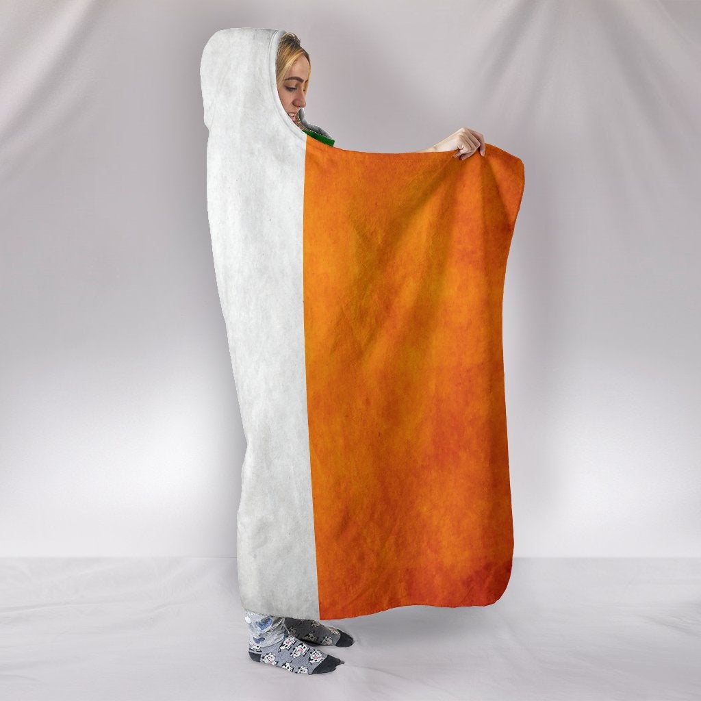 Irish Flag Hooded Blanket