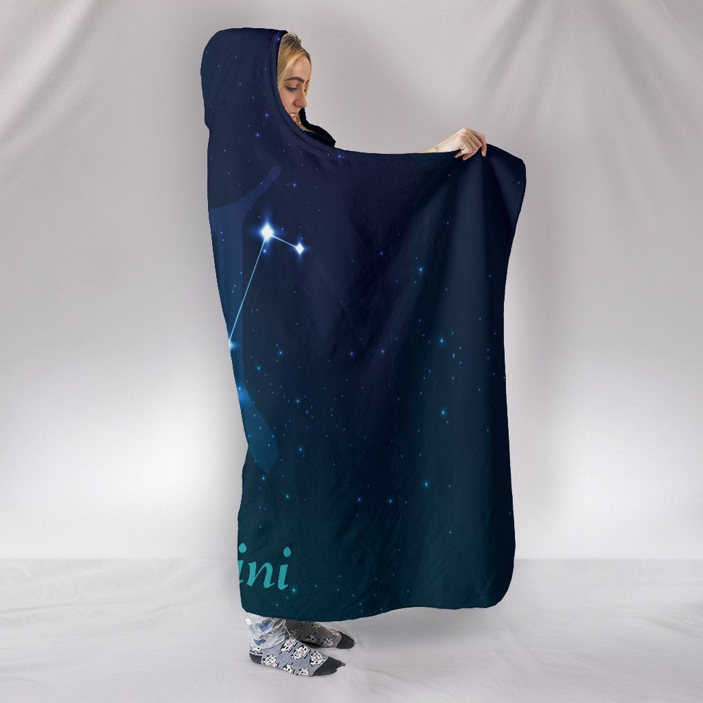 Gemini Zodiac Hooded Blanket