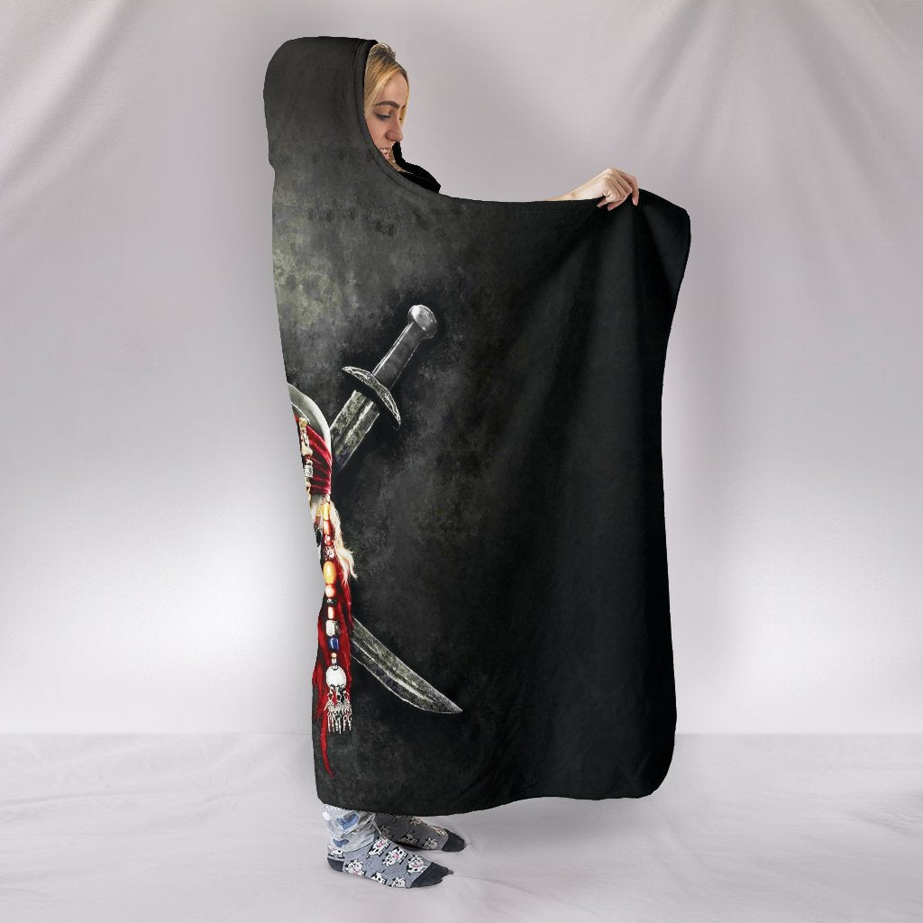 Pirate & Cross Swords Hooded Blanket