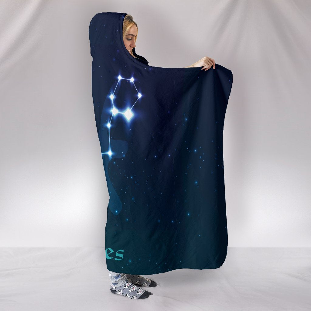 Pisces Zodiac Hooded Blanket