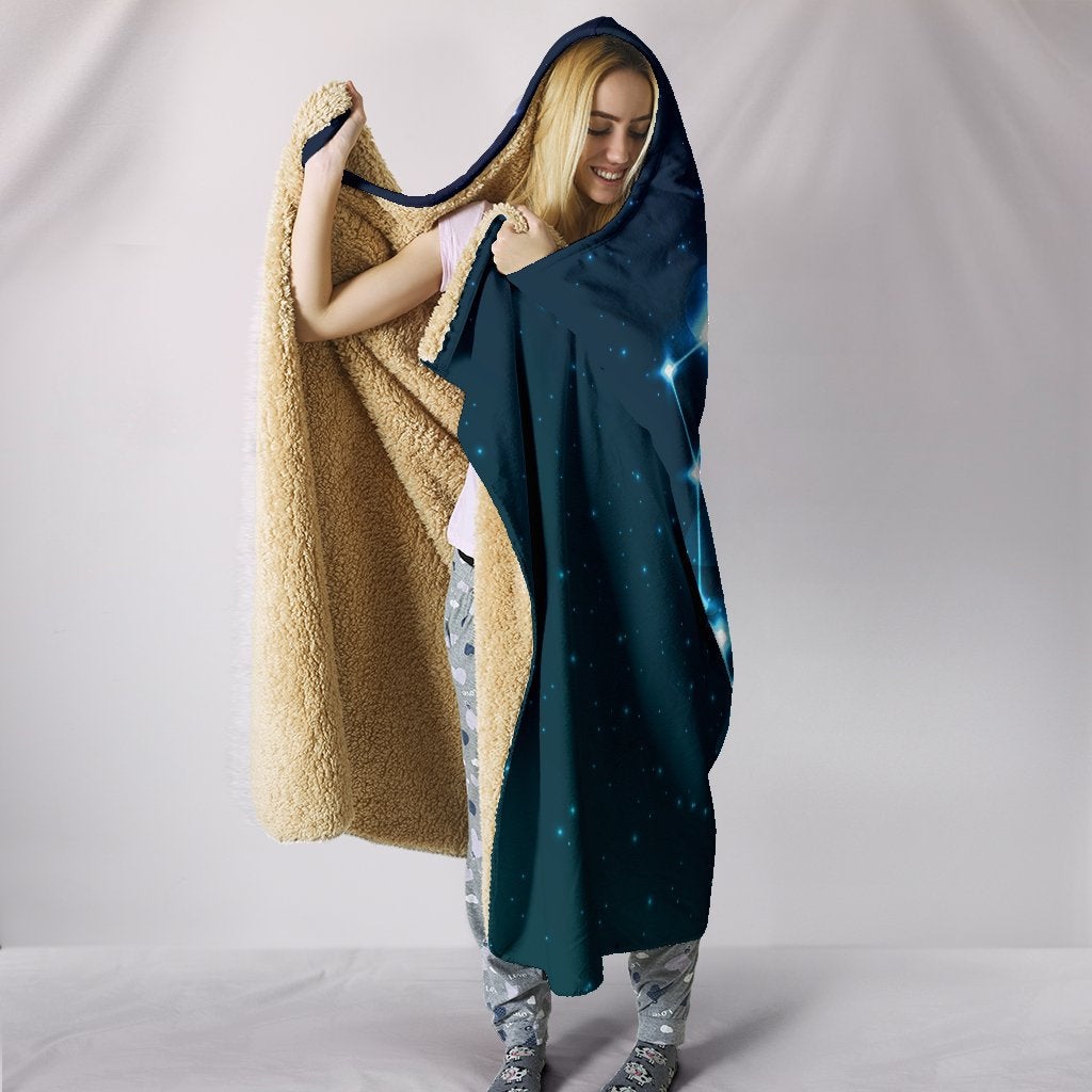 Pisces Zodiac Hooded Blanket