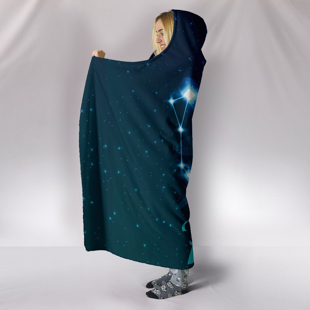 Pisces Zodiac Hooded Blanket