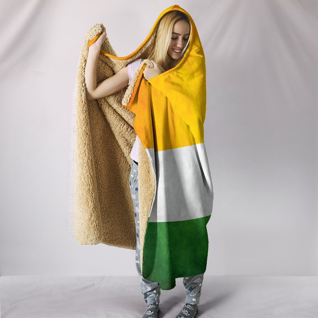 Indian Flag Hooded Blanket