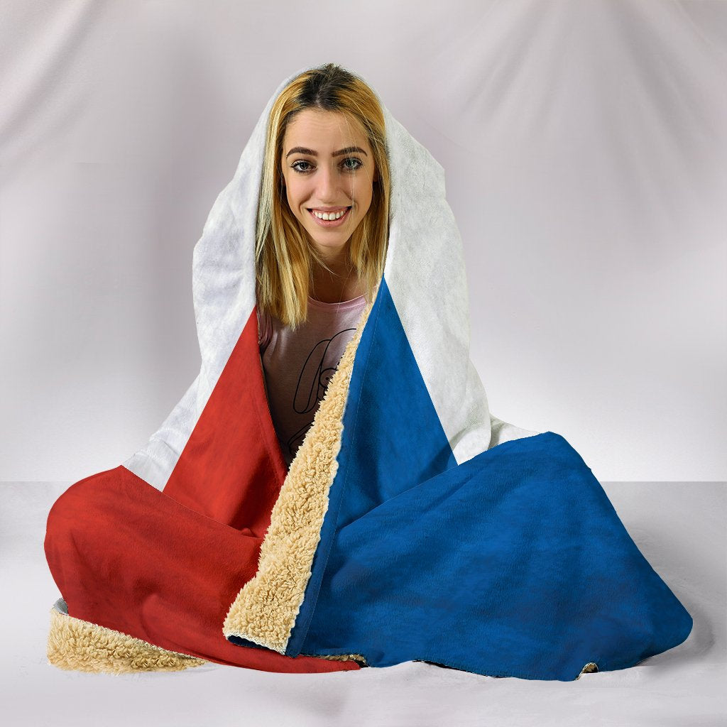 France Flag Hooded Blanket