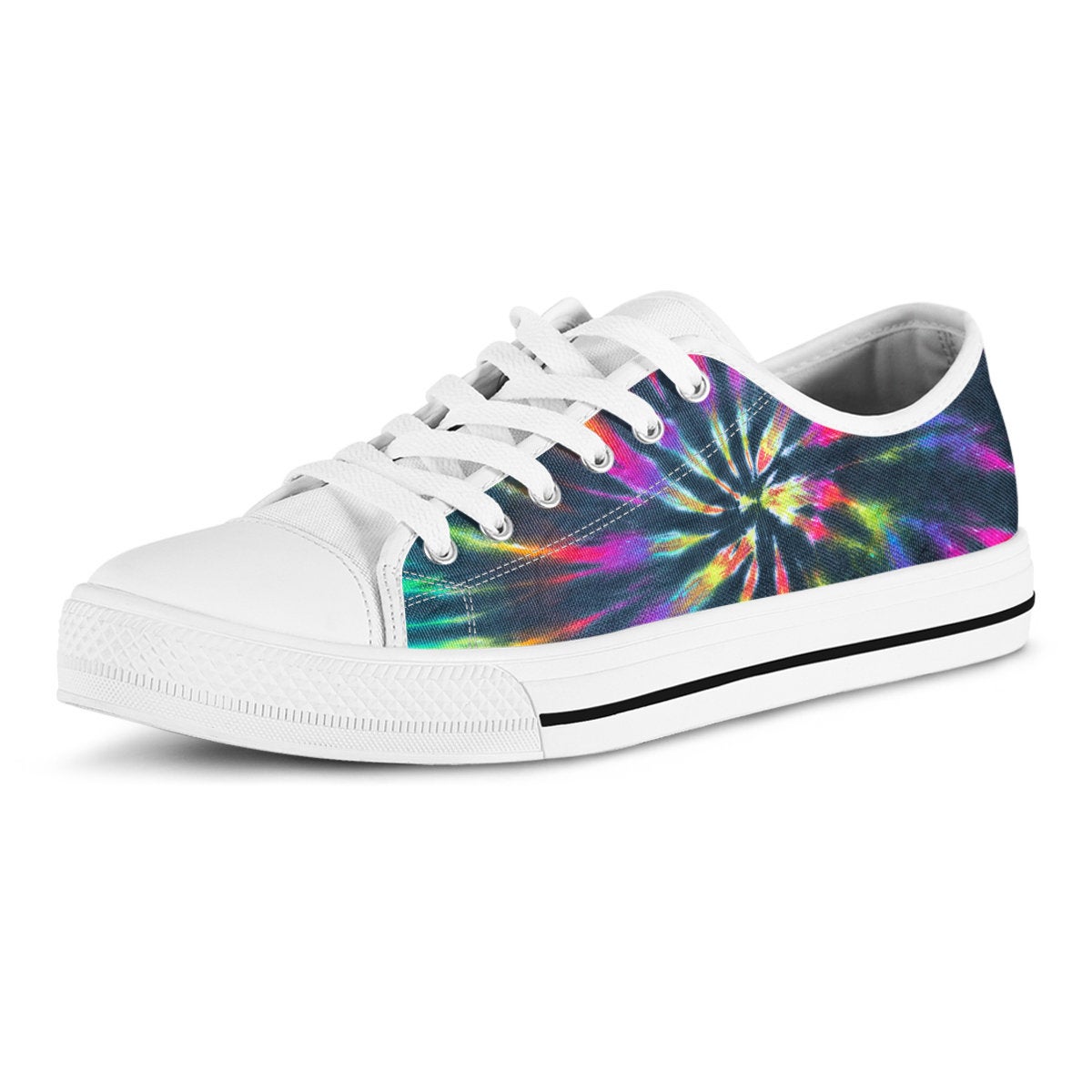Neon Black Tie Dye Shoes