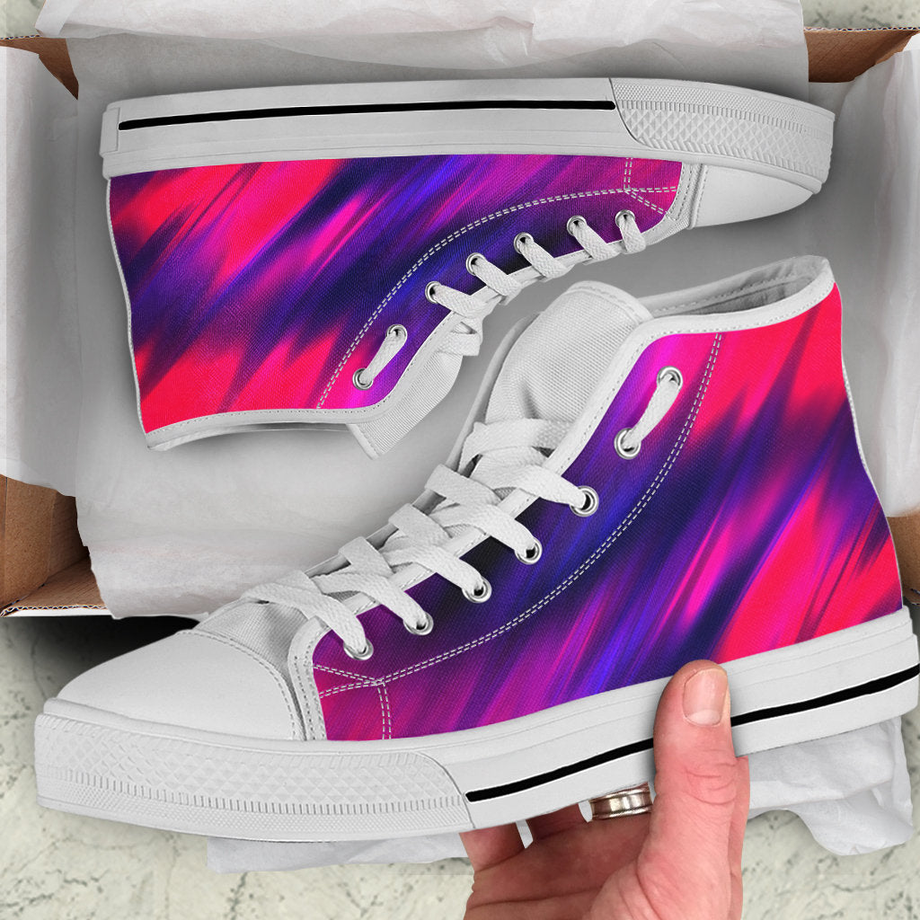 Pink & Purple Color Blend Abstract High Top Shoes