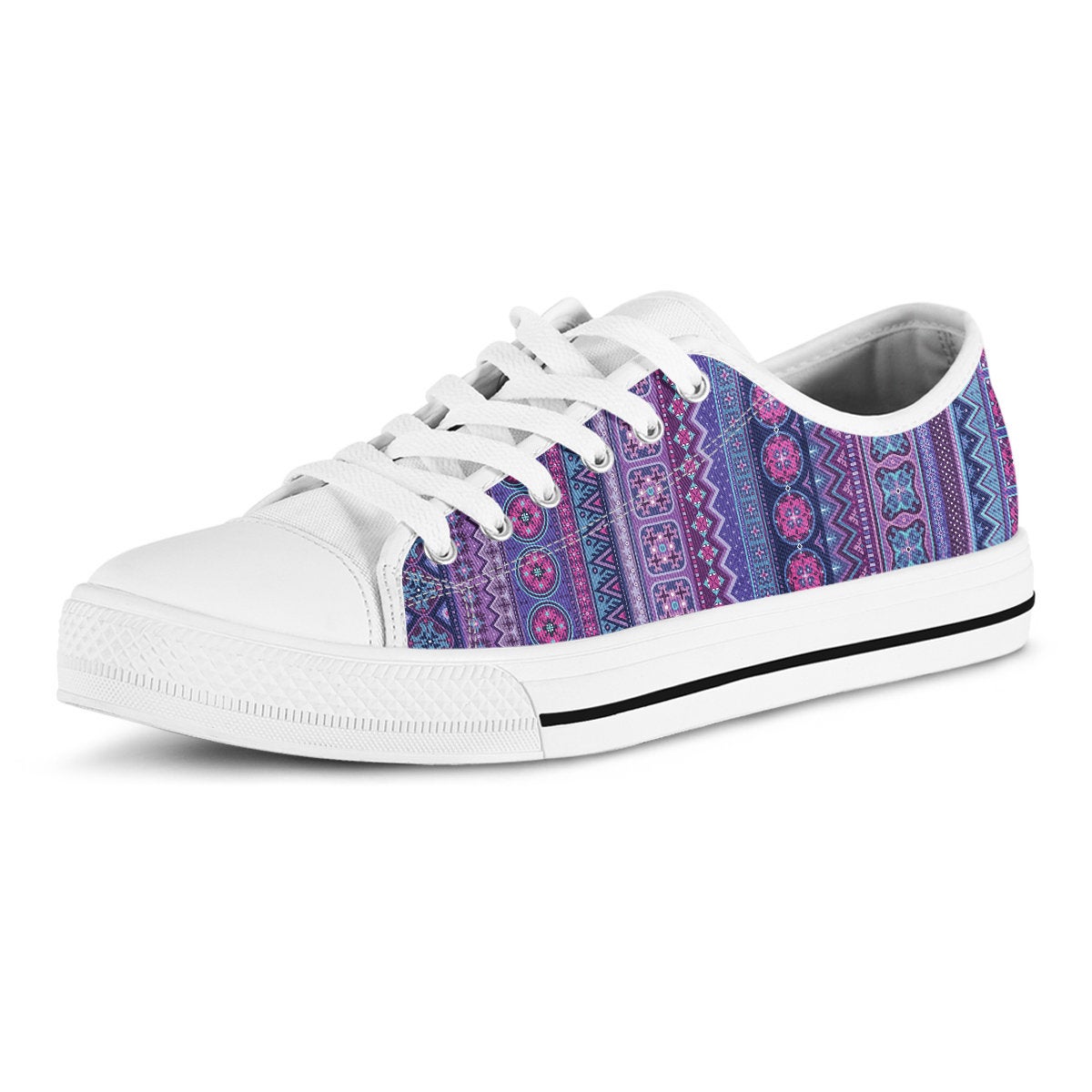 Purple Boho Stripes Shoes