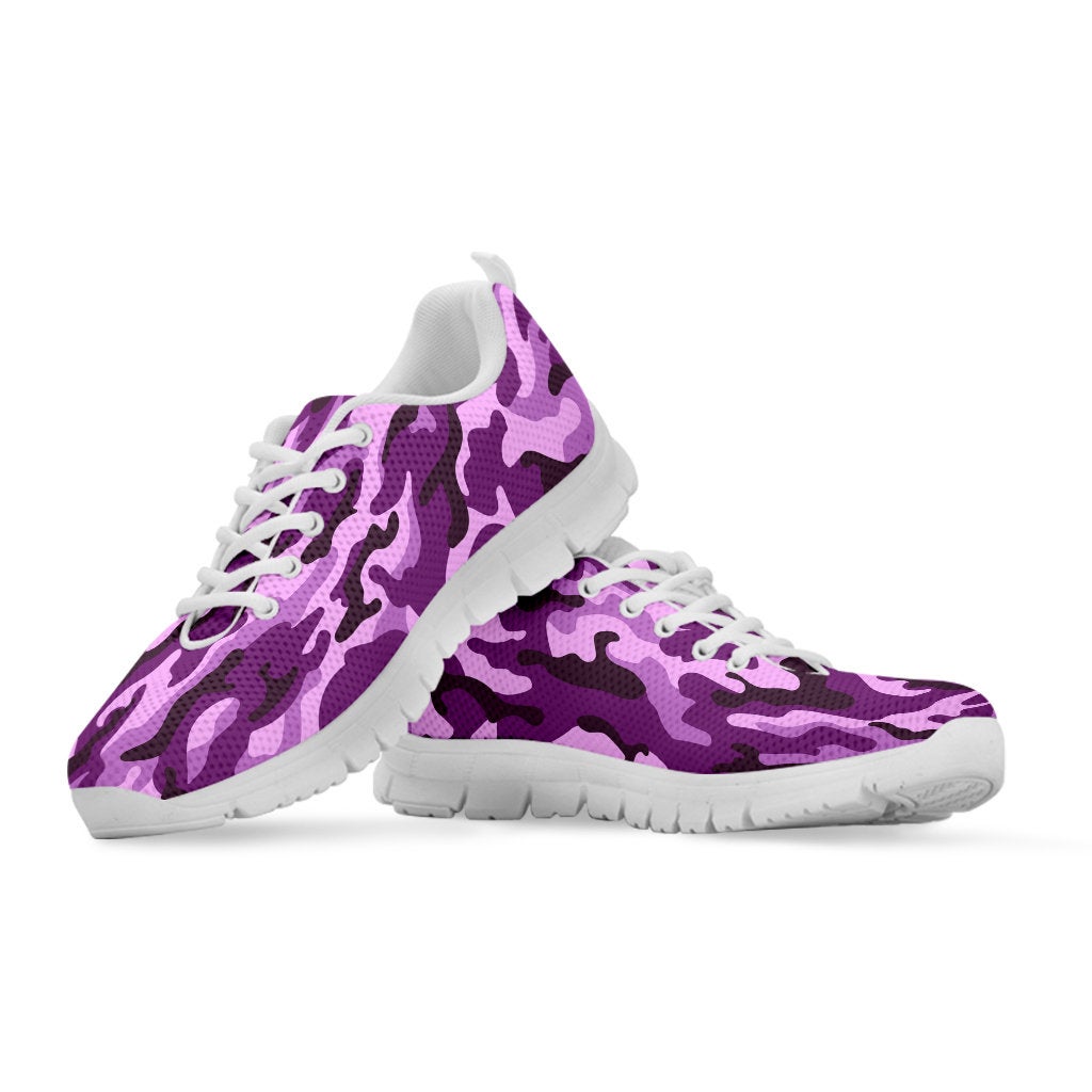Purple Camouflage Sneakers