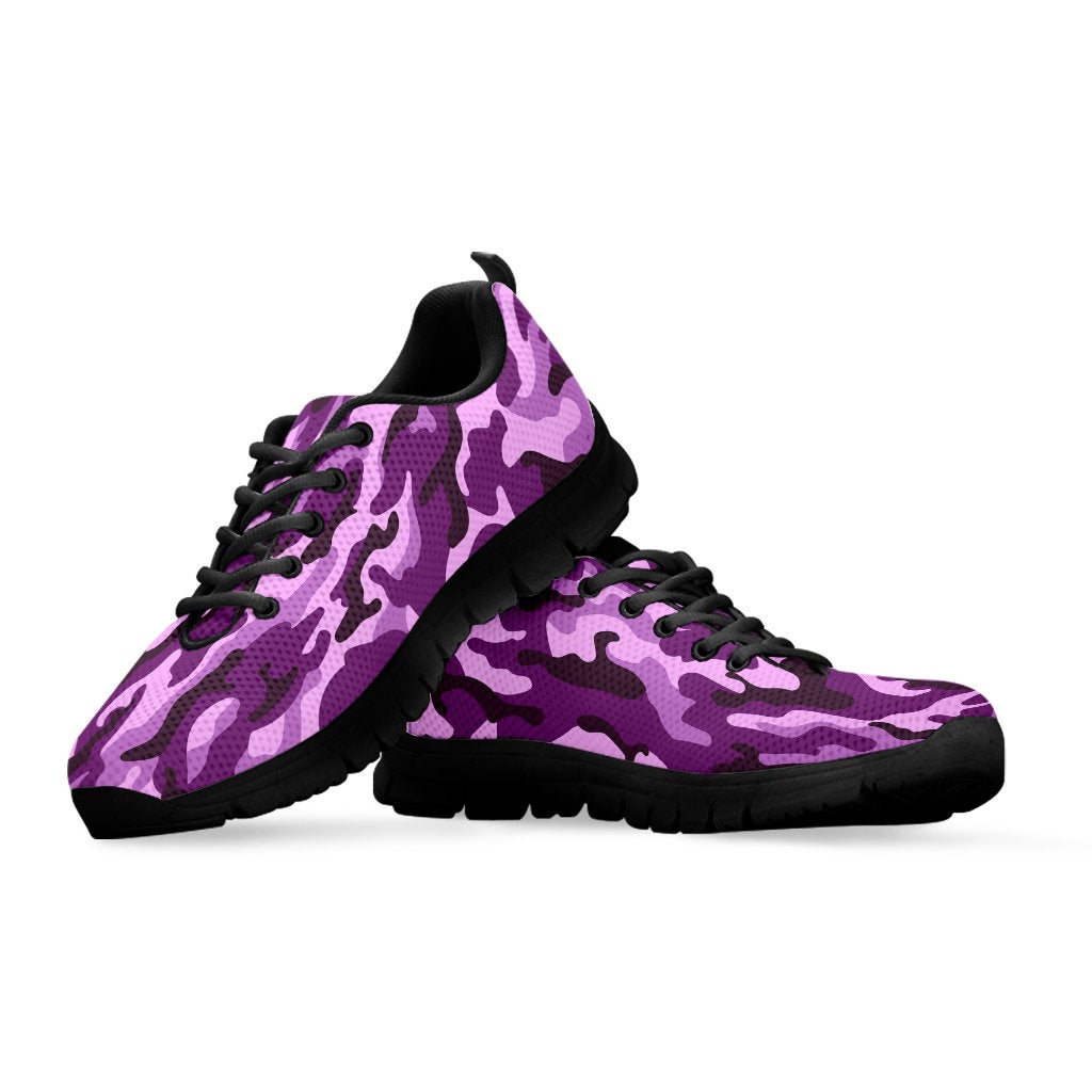 Purple Camouflage Sneakers