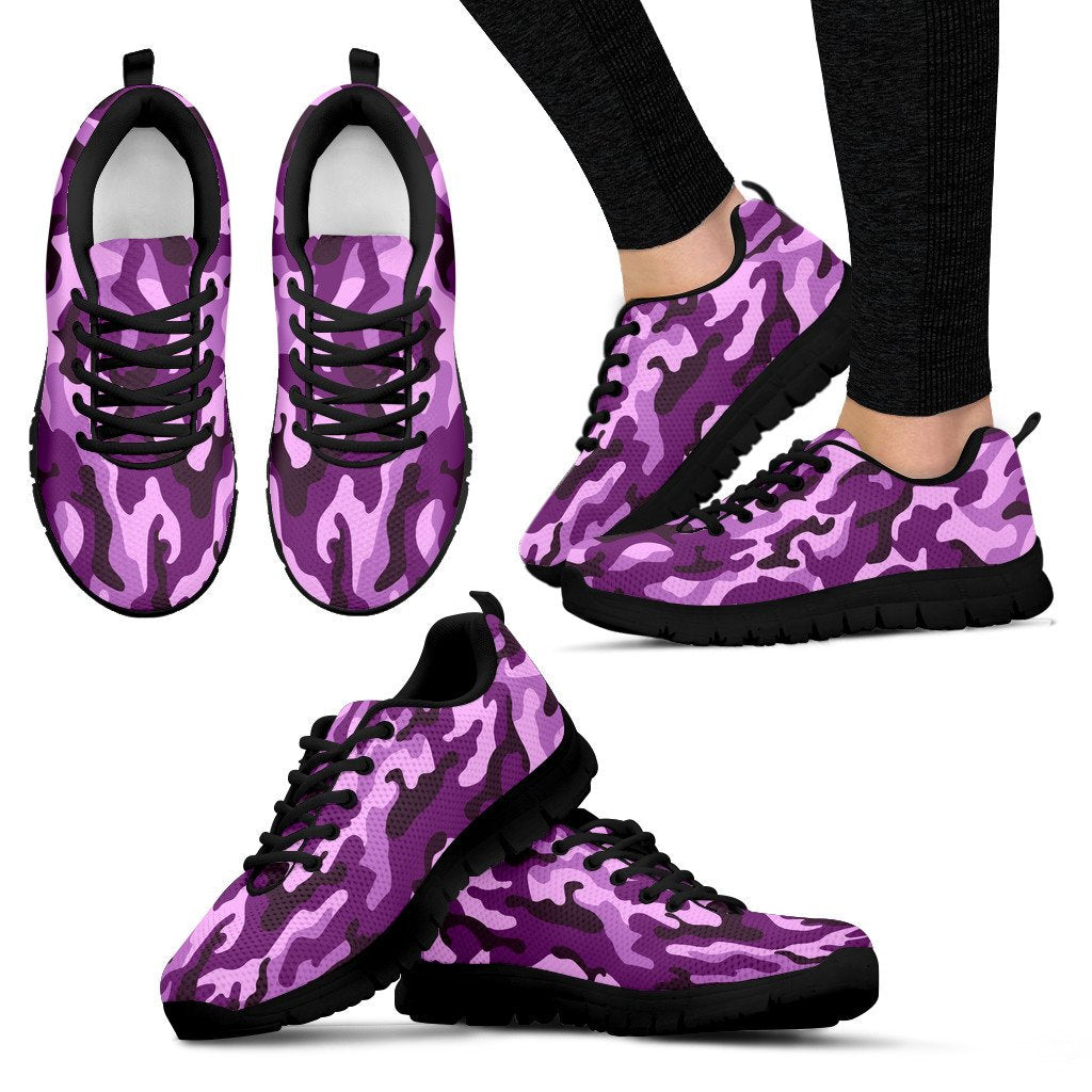 Purple Camouflage Sneakers