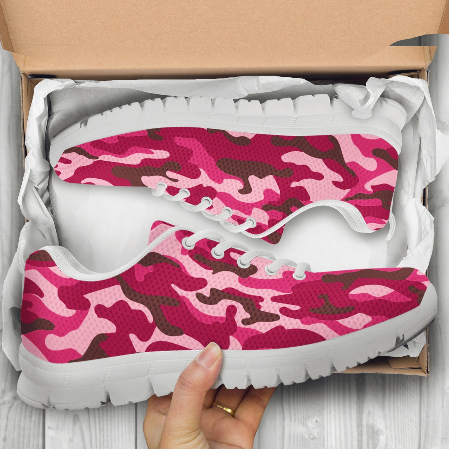 Red Camouflage Sneakers